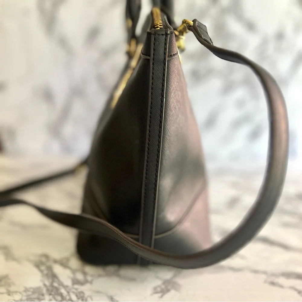 Anne Klein New Recruits Dome Black Satchel Shoulder Bag